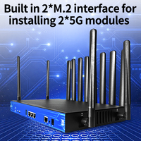 CPE Industrial Gigabit 5G Celular, 5G NSA y SA, Grado Empresarial, Certificado CE, OpenWRT, Doble SIM, Failover, Hardware Personalizado