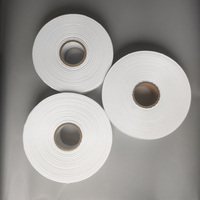Rouleau d'étiquettes en tissu taffetas de nylon épais pour l'impression d'étiquettes d'entretien