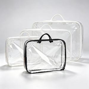 <span class=keywords><strong>Sac</strong></span> de rangement personnalisé en PVC/EVA avec fermeture éclair, impression sérigraphique, emballage recyclable pour draps, oreillers, vêtements, ustensiles de cuisine, parapluies, OEM/ODM - Product Image 2
