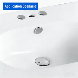 आधुनिक कारखाने प्रत्यक्ष छेद सजावटी नल सिंक बेसिन प्लग कवर क्रोम के साथ आसान स्थापना - Product Image 4