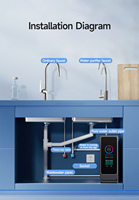 Machine à eau pure à osmose inverse RO 800G à haut débit, avec filtre à eau du robinet domestique en laiton pur, pour eau potable directe