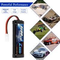 بطارية قابلة لإعادة الشحن عالية الجودة 6S 7.2V 3600mAh NiMH مع قابس تاميا للسيارات التي تعمل بالتحكم عن بعد والأدوات الكهربائية