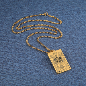 Collier pendentif rectangulaire en acier inoxydable avec amulette Angel <span class=keywords><strong>Gabriel</strong></span> 71 Idées pour le livre de prières Taweez, le Livre de Bulhan, Kitab Al-Bulhan - Product Image 5