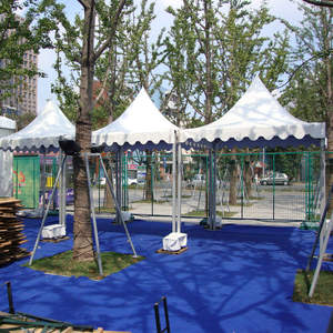 ONE EVENT SUPPLY Vente en gros de tentes pagode en aluminium 3*<span class=keywords><strong>3m</strong></span>, toit en PVC blanc protégé contre les UV, résistant au vent, chapiteau extérieur - Product Image 3