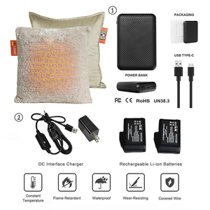 New Arrival Hotel Terrace Waterproof Canvas Graphene USB Battery Rechargeable Heated <strong>Chair</strong> Pad Restaurant Heating Seat <strong>Cushion</strong> - Product Image 6