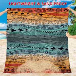 <b>Large</b> Sand Proof and Waterproof Customized Logo Design Beach <b>Mats</b> and Blankets with Storage Bags for Outdoor Beach Picnics - Product Image 4