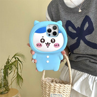 Coque de téléphone portable en silicone antichoc et anti-chute avec motif de dessin animé d'un ours bleu pour filles, design sportif, compatible avec les modèles 16, 15 Pro Max, 14, 13, 12
