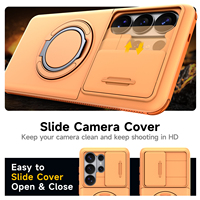 Samsung S26 Ultra Telefoonhoesje Kaarthouder S25 S24 S23 Ultra Cover TPU PC Stootbestendig Schuif Camera Stand Achterkant Cover Groothandel