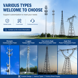 Torri di Comunicazione in Acciaio a 3 Gambe Tubolari Autoportanti Galvanizzate da 40m, 10kV-500kV, Prezzo di Fabbrica YingHao - Product Image 3