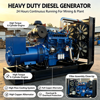 Groupe électrogène diesel à châssis ouvert avec moteur Perkins et bobinage en cuivre pur, groupe électrogène industriel avec panneau de commande numérique