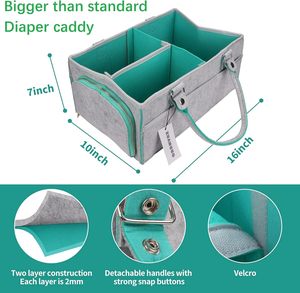 Organisateur de couches pour bébé, panier de rangement pour garçon ou fille, grand bac de rangement pour la crèche, sac de transport portable pour table à langer - Product Image 3
