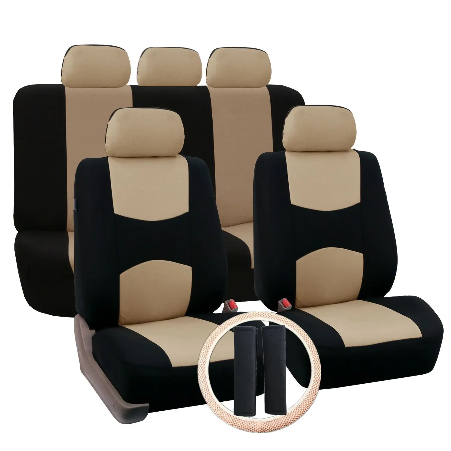 Capa para cobrir assento, capa de pano plano para volante, conjunto universal adequado para carros, caminhões