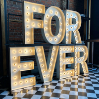 Enseignes publicitaires extérieures personnalisées 3ft 4ft 5ft, grandes lettres et chiffres lumineux pour mariage, anniversaire, décoration intérieure