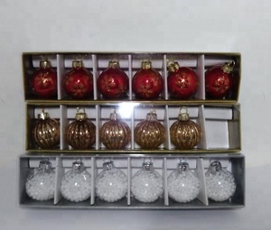 Personalized custom cheap mini giant snowball Christmas glass set - Product Image 2