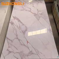 Panneau mural aux couleurs marbrées avec revêtement PVC imperméable et anti-UV, décoration en bois à coller par transfert thermique pour surface de table de bureau