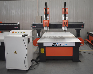 High-Efficiency Dual-Head CNC Woodworking Engraving Machine With Independent Spindles For Processing Wooden Doors, Cabinets