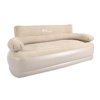 Canapé Gonflable Extérieur Moderne Deux Places sur Mesure, Revêtement Tissu, Chaise Longue Pliable, Housse PVC Écologique Blanche CE