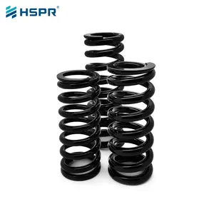 Huihuang Carbon Steel Black Powder Coating Large Heavy Duty Railway Coil Spring Helical Compression Spring