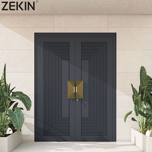 New Design Security Aluminium Alloy Entry Door Anti-theft Front Door with Smart Lock for House Main Entrance - Product Image 1