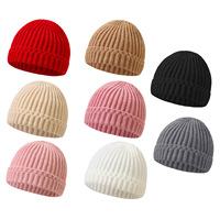 Gorro de Punto para Bebé con Pompón Grande, de 0 a 1 Año, de Algodón y Poliéster, Lindo y Dulce, Gorro de Invierno para Niños y Niñas