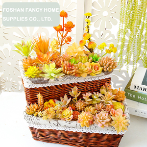 Teste di <span class=keywords><strong>Fiori</strong></span> in Plastica Floccata Serie Gialla, Accessori Creativi per Piante <span class=keywords><strong>Succulente</strong></span>, Decorazioni per Pareti e Casa - Product Image 6