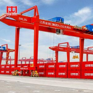 رافعة جسرية مثبتة على السكك الحديدية للاستخدام في ساحات الحاويات لتحميل وتفريغ الحاويات - Product Image 1