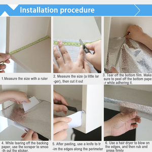 Carta da Parati in Alluminio Goffrato, <span class=keywords><strong>Adesivo</strong></span> in Alluminio Autoadesivo Resistente all'Olio per <span class=keywords><strong>Rivestimento</strong></span> Mobili da <span class=keywords><strong>Cucina</strong></span>, Facile da Pulire, <span class=keywords><strong>Adesivo</strong></span> per <span class=keywords><strong>Cucina</strong></span> - Product Image 5