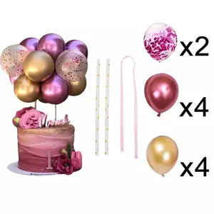5 Inch Balloon Cake Topper Cloud Shape Confetti Balloon Cake Topper Balons For Birthday Baby Shower Wedding Decoration