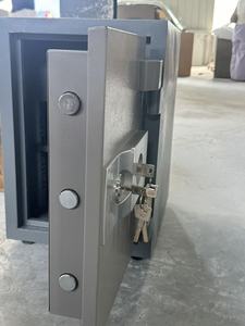 Gray <b>Fireproof</b> <b>Document</b> Safe <b>Box</b> Two Key Lock Steel Safe Cabinet <b>for</b> Home Office Hotel - Product Image 4
