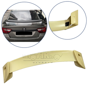 Accessori Auto plastica ABS fibra di carbonio 3 sezioni GALAXY <span class=keywords><strong>X</strong></span> posteriore posteriore Spoiler ala per Proton SAGA VVT 2016 2017 2018 2019 - Product Image 1