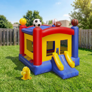 Castillo Inflable de PVC con Tobogán Doble, Fácil de Instalar, Casa de Juegos al Aire Libre para Fiestas Infantiles en el Patio - Product Image 4
