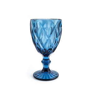 Juego de copas de vino azules con diamantes de imitación para boda, copa de cristal de diseño vintage para fiesta y restaurante - Product Image 3