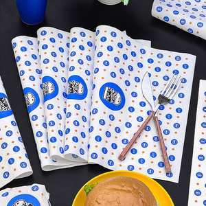 Food Grade Compostable Greaseproof <b>Paper</b> Custom Logo Printing for Hamburger Fried Chicken Biodegradable Food <b>Wrapping</b> Pad <b>Paper</b> - Product Image 1