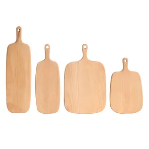 Tablas de madera de haya para cortar queso, tabla de madera para servir Pizza, bloque para picar