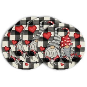 Alas piring persegi bordir Linen mewah unik hadiah Hari Valentine kustom akrilik grosir alas sublimasi polos batu tulis - Product Image 4