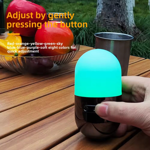 Cross-Border Best-Selling Tumbler Night Light LED Dimmable Outdoor Rechargeable Button Type-C <b>Fast</b> <b>Charge</b> Camping Home Bedside - Product Image 5