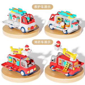 Ensemble de jouets de véhicules de secours, ambulance et camion de pompiers pour enfants, jouets éducatifs de jeu de rôle pour tout-petits - Product Image 3
