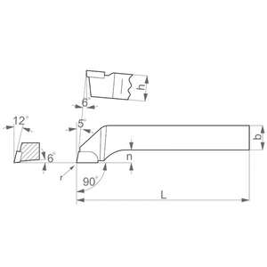 FERVI - BRAS410412RP Outil à pointe en carbure pour le parement-EAN 8012667007430 ABRASIFS BRAISED ET BARS - Product Image 1