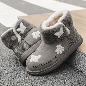 Bottes d'hiver unisexes pour couple, gris foncé |   Tige en daim, doublure en peluche artificielle à poils longs |   Antidérapant et résistant à l'usure - Product Image 6