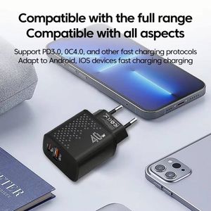 Best Quality QC4.0 PD 20W Power Charger Super Fast Wall <b>Adapter</b> 40W <b>USB</b> A+<b>C</b> Travel Charger for Phone EU US <b>Plugs</b> - Product Image 2