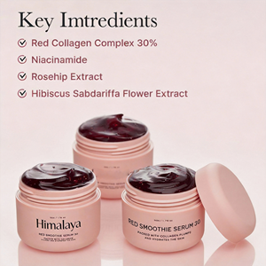 เซรั่มเรดสมูทตี้สูตรกลางคืน แบรนด์ส่วนตัว 30% คอลลาเจนสีแดง ไนอะซินาไมด์ เปปไทด์ ทรานเน็กซามิก แอซิด วิตามินซี ครีมบำรุงผิวกระจ่างใส - Product Image 2