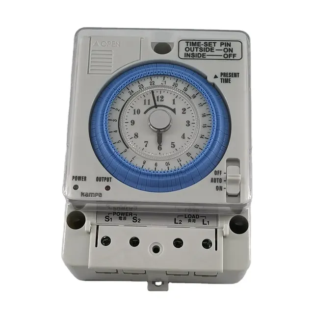 Kampa TB35-N AC 220V 10A Mechanical Timer Manual 24h Time Switch with Battery