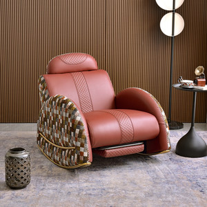 Sillones Reclinables de Estilo Nórdico Moderno para Sala de Estar, Sofá Reclinable para Lectura, Muebles Reclinables de Madera para Adultos - Product Image 1