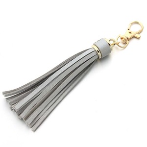 Custom Logo PU Leather Tassels with Golden Metal Caps Lobster Swivel Keychain Tassels Wholesale Custom Branding Factory - Product Image 4