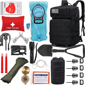 Sac à dos tactique 42L sac d'assaut sac à dos Kit de survie pour hommes avec vessie d'hydratation sac Molle Bugout pour Camping randonnée - Product Image 2