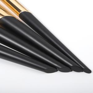 <span class=keywords><strong>Precio</strong></span> de fábrica, 10 piezas, rubor, sombras de ojos, libre de crueldad, rubor de plástico barato, cara, negro, venta al por mayor, juego de brochas de maquillaje doradas, logotipo personalizado - Product Image 5