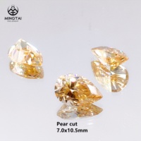 Moissanite Jaune Fantaisie Taille Émeraude/Cœur, Pierre Précieuse Non Montée, Pureté VVS1-VS2, 6,5 mm, Polissage Brillant, Certifiée IGI, Vente en Gros