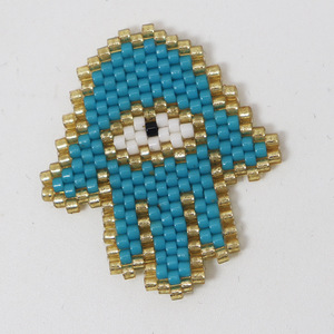 E423 México <span class=keywords><strong>mexicano</strong></span> colgante ojo de la suerte Miyuki cuenta encantos accesorios joyería hecha a mano pendientes - Product Image 2