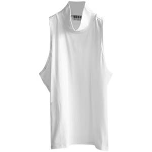 Cleanfit High Vest for Men Slim Fit Premium Feel Inner Wear <b>Sleeveless</b> T-<b>Shirt</b> Design Sense Stand Collar Base <b>Shirt</b> - Product Image 5