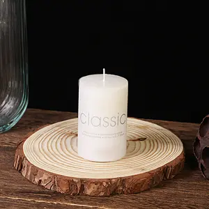 5*10 Wholesale White Candle Unscented Smokeless Multi Sizes Cylindrical Candles for Wedding Home Decoration Spa Church Ornament